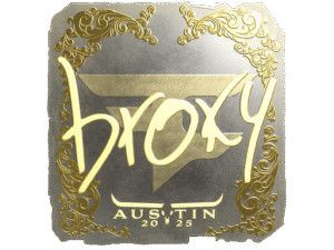 Sticker | broky (Gold) | Austin 2025