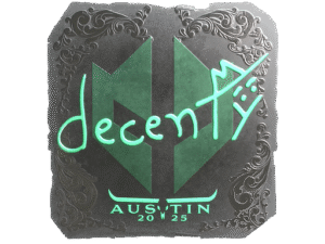 Sticker | decenty (Foil) | Austin 2025