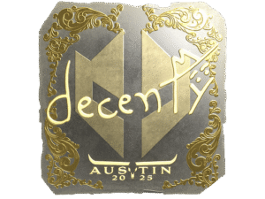 Sticker | decenty (Gold) | Austin 2025