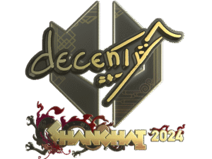 Sticker | decenty (Gold) | Shanghai 2024