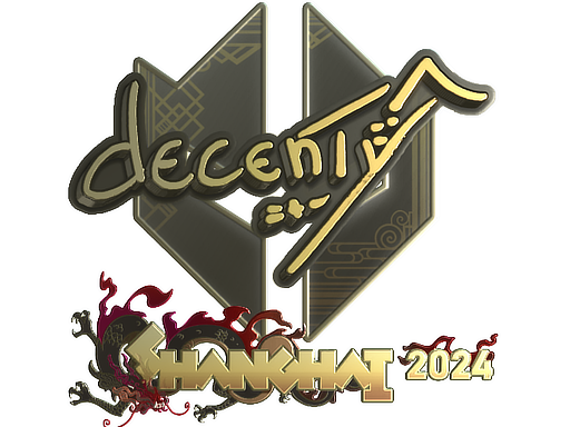 Sticker | decenty (Gold) | Shanghai 2024