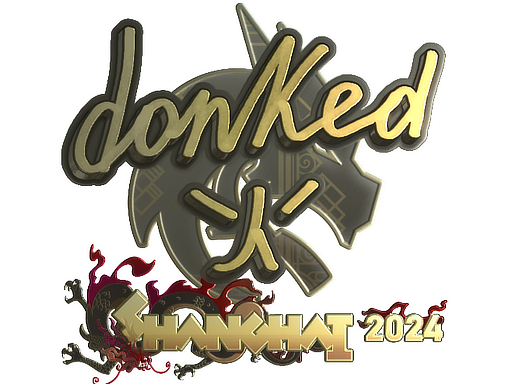 Sticker | donk (Gold) | Shanghai 2024