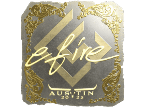 Sticker | efire (Gold) | Austin 2025