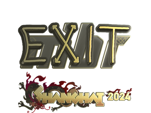 Sticker | exit (Gold) | Shanghai 2024