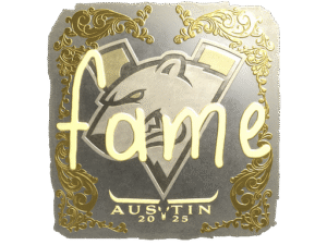 Sticker | fame (Gold) | Austin 2025