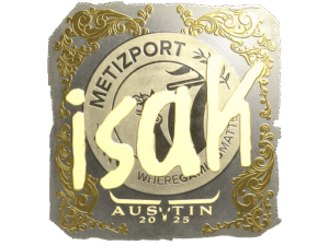 Sticker | isak (Gold) | Austin 2025