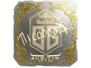 Sticker | nicoodoz (Gold) | Austin 2025