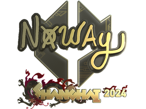 Sticker | noway (Gold) | Shanghai 2024