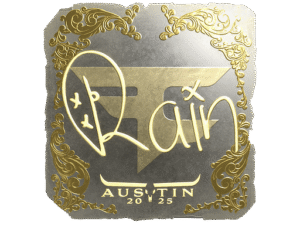 Sticker | rain (Gold) | Austin 2025
