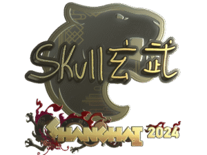 Sticker | skullz (Gold) | Shanghai 2024