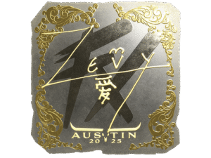 Sticker | zevy (Gold) | Austin 2025